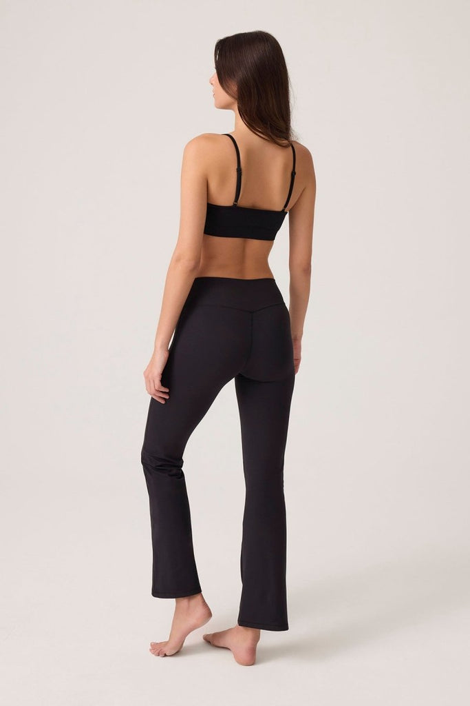 Bel Detaylı İspanyol Paça Pantolon Ruched & Flared Siyah - Los Ojos