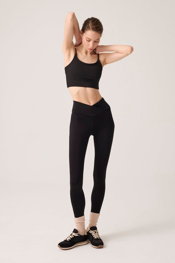 Çapraz Bel Detaylı Tayt New Envelope Siyah - Los Ojos