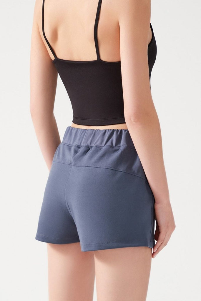 Cepli Beli Lastikli Basic Fit Spor Şort Antrasit - Los Ojos