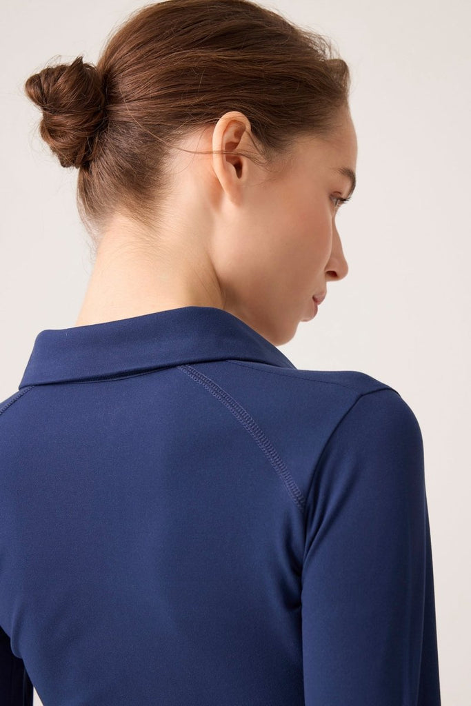 Fermuarlı Spor Ceket Collared Lacivert - Los Ojos