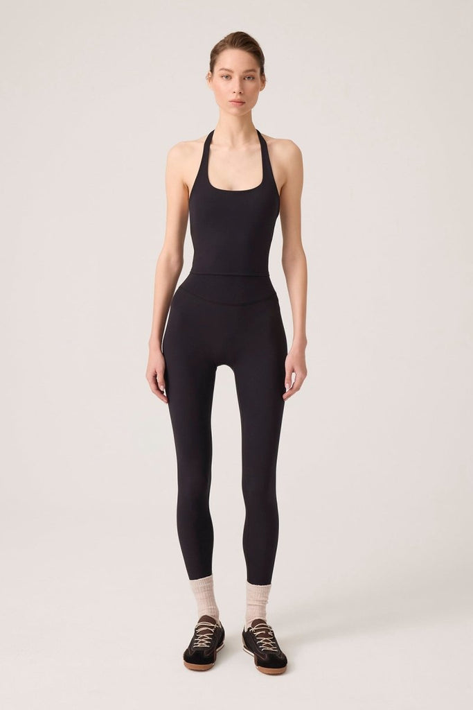 Halter Yaka Top Halter Tank Siyah - Los Ojos