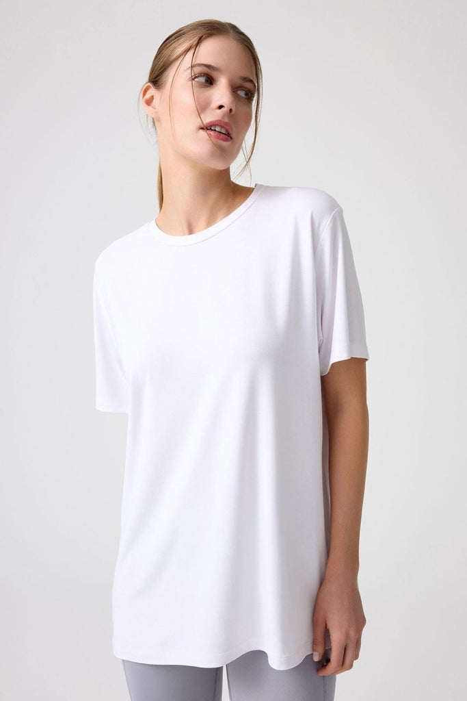 LOS OJOS x Melodi Oversize Geniş Kalıp Tişört Boyfriend T-Shirt Beyaz - Los Ojos