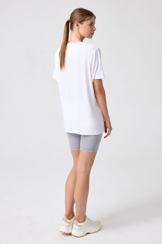 LOS OJOS x Melodi Oversize Geniş Kalıp Tişört Boyfriend T-Shirt Beyaz - Los Ojos