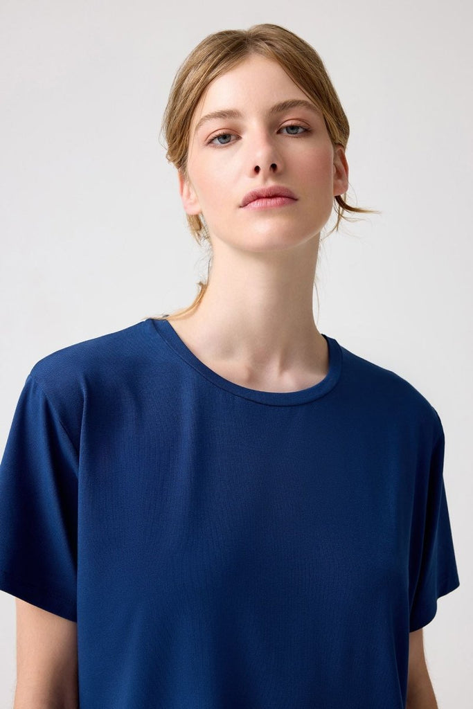 LOS OJOS x Melodi Oversize Geniş Kalıp Tişört Boyfriend T-Shirt Lacivert - Los Ojos