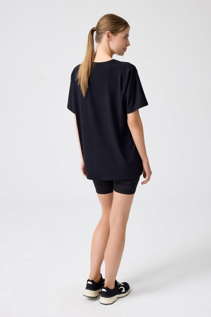 LOS OJOS x Melodi Oversize Geniş Kalıp Tişört Boyfriend T-Shirt Siyah - Los Ojos