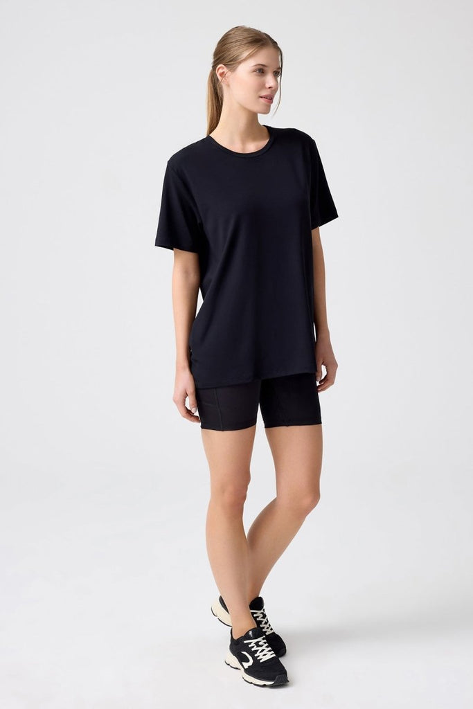 LOS OJOS x Melodi Oversize Geniş Kalıp Tişört Boyfriend T-Shirt Siyah - Los Ojos