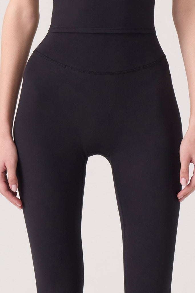 Yüksek Bel Spor Tayt Mono Leggings Siyah - Los Ojos