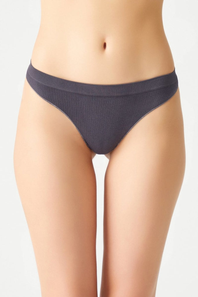 Fitilli Seamless Tanga Külot Antrasit - Los Ojos