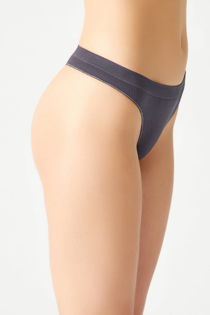 Fitilli Seamless Tanga Külot Antrasit - Los Ojos