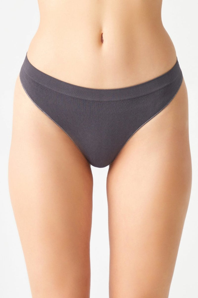 Seamless Tanga Külot Antrasit - Los Ojos